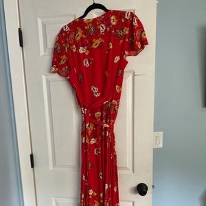 FREE PEOPLE wraparound dress sz lg like new condition